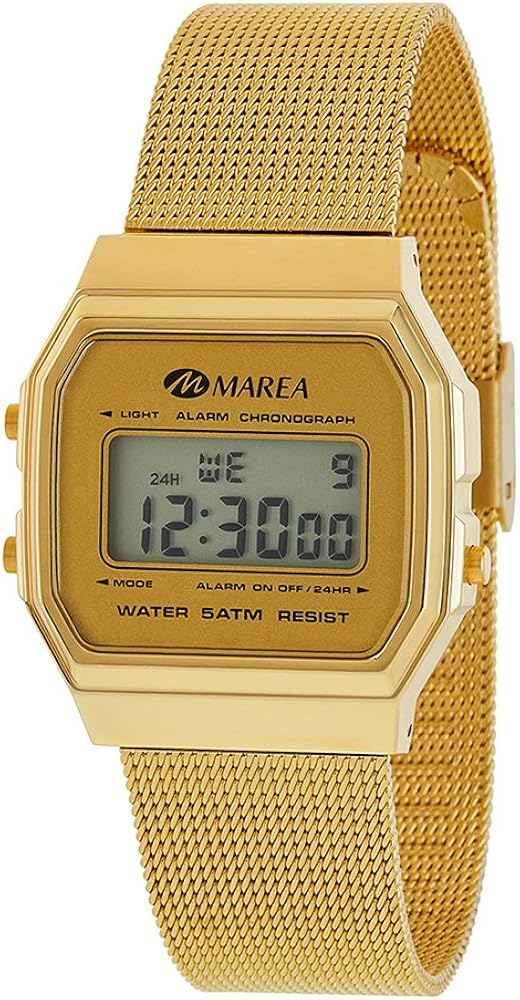 Reloj Marea Mujer B35313/7 Digital Retro Dorado: Amazon.es ...