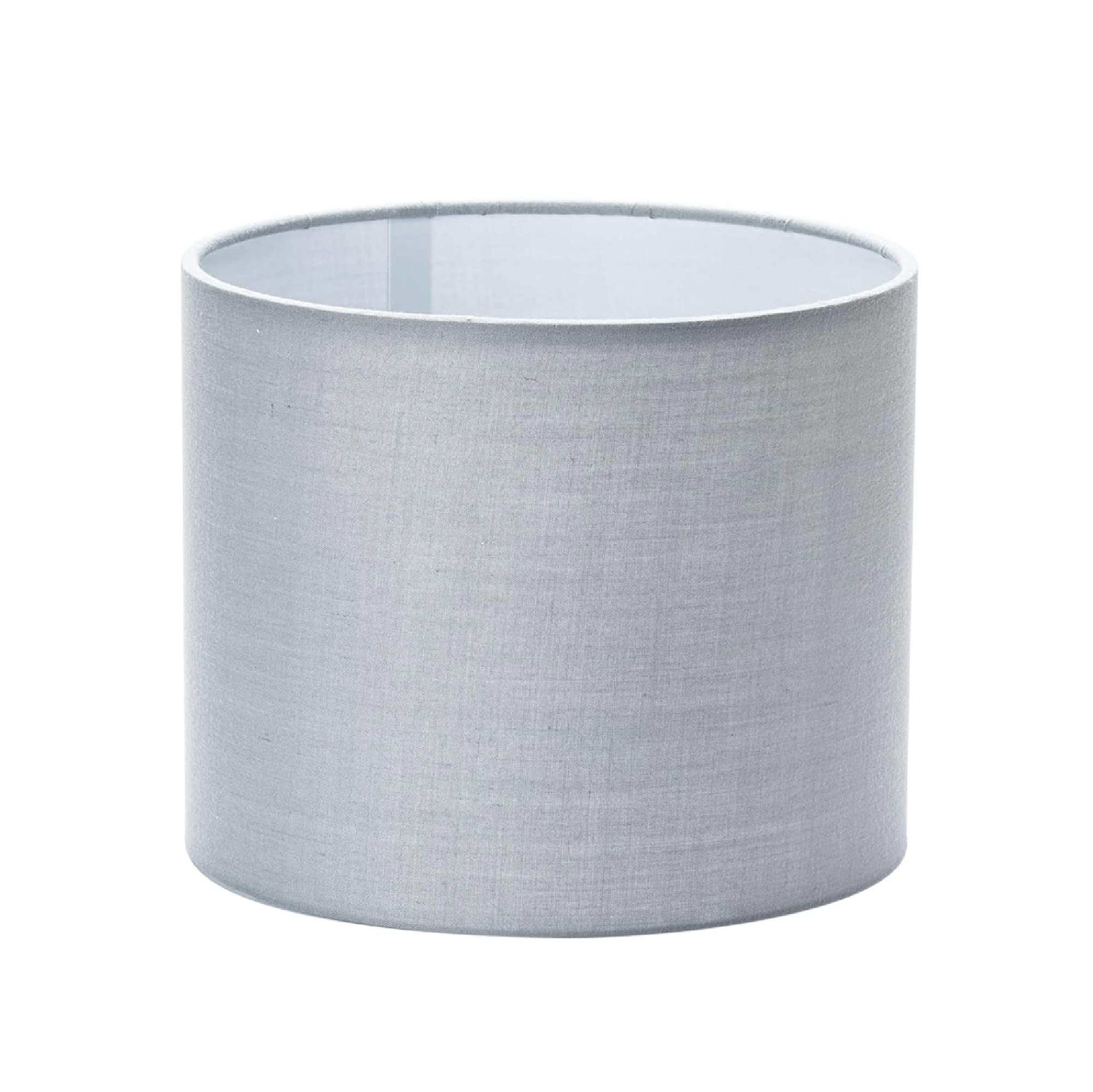 Lampshade Ø 20 cm Fabric Height 16.5 cm Round Socket E27 E14 mm Replacement Shade for Pendant Lamps, Floor Lamps, Table Lamps, Grey