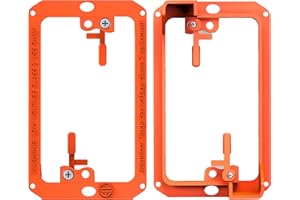BWP Low Voltage Mounting Bracket 1 Gang, 2 Pack for Single Gang Wall Plate, Telephone Wires, Network Cables, HDMI, Coaxial, Speaker Cables - Low Voltage Box Cable Wall Plate Bracket, Mud Ring