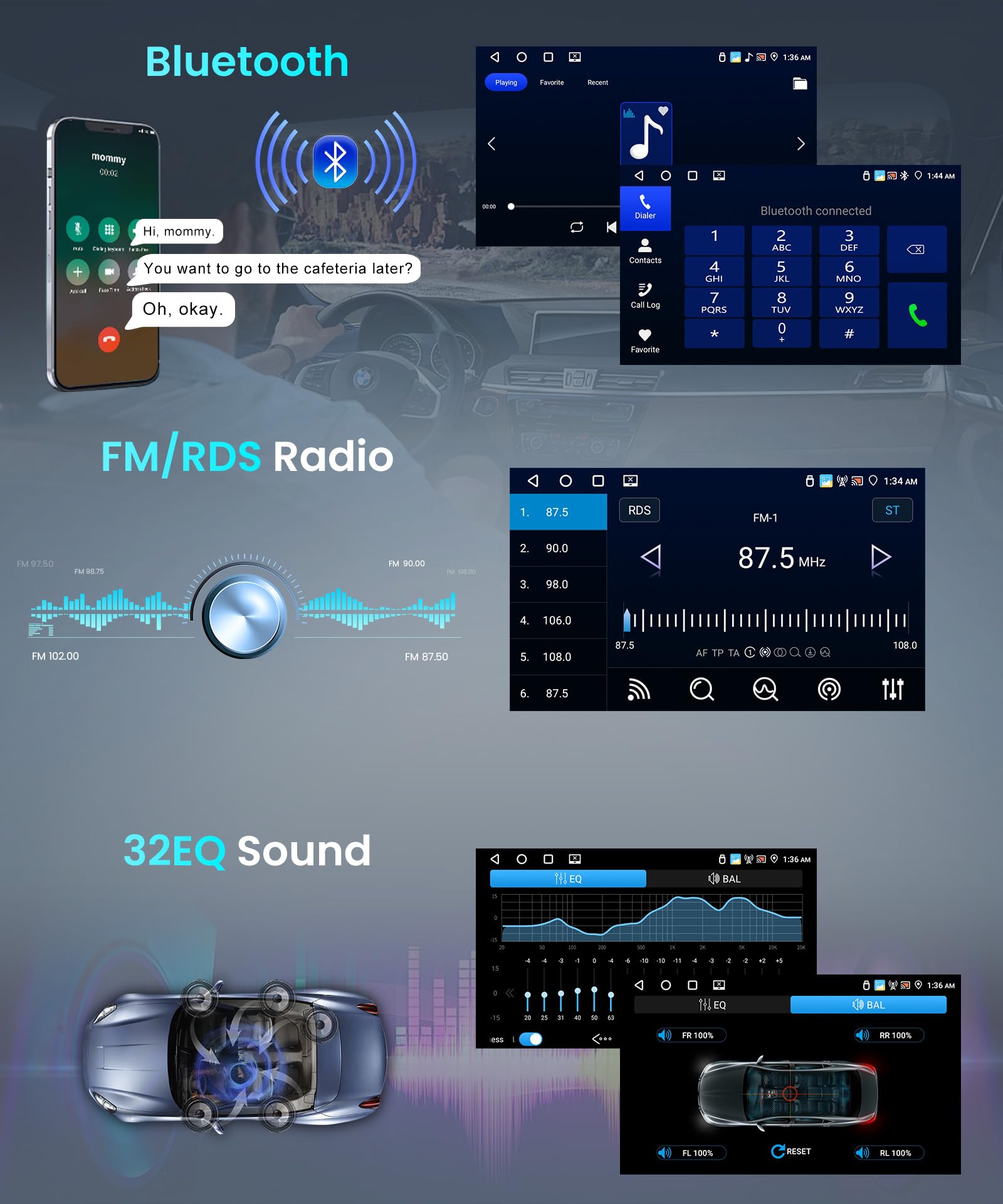4+64G Android Car Stereo for Lexus GS300/350/400/430/450/460 2004-2011 Wireless Carplay Android Auto Car Radio, 9’’ Touch Screen Head Unit Bluetooth GPS WiFi Mirror Link FM/RDS DSP Backup Camera SWC