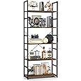 OTK 5 Tier Bookshelf, Tall Bookcase, Office Shelf Storage Organizer, Modern Book Shelf for Living Room, Bedroom, and Home Office, Vintage