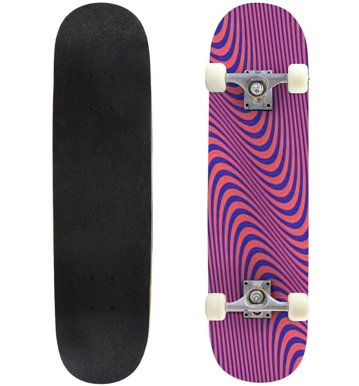 Classic Concave Skateboard Vector Seamless Pattern Crazy Punk Rock Abstract Background Skulls, Longb