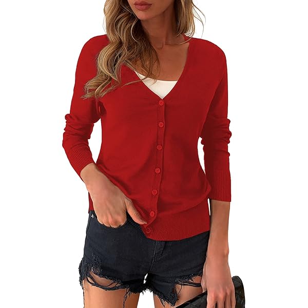 トップス andequal unique button cardigan red トップス andequal unique button cardigan red Spongy Button