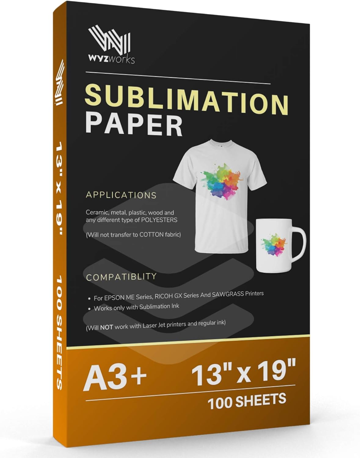 WYZworks Sublimation Paper 13x19" [100 Sheets] Image