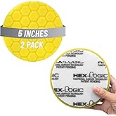 Chemical Guys Hex-Logic 5.5" Quantum Buffing Pad, Yellow 2 Pack - Medium-Heavy Cutting for Paint Correction for Automotive Detailing and Car Care - BUFX111HEX502