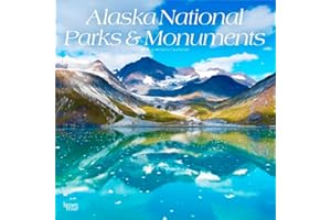 Alaska National Parks & Monuments | 2026 12 x 24 Inch (Hanging) Monthly Square Wall Calendar | Plastic-Free | BrownTrout | USA United States of America Noncontiguous State Nature