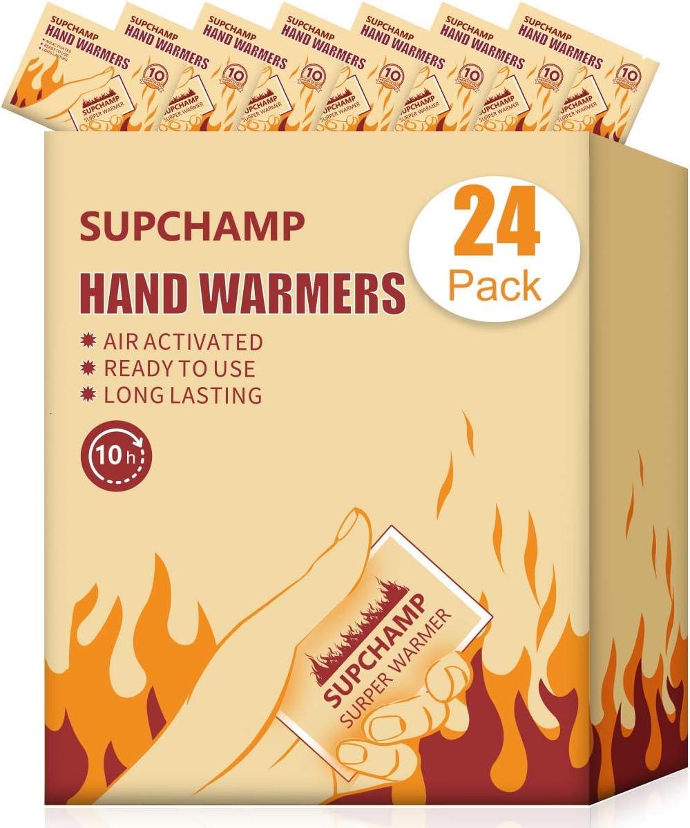 Hand Warmers Disposable, 24 PCS Pocket Hand Warmer, Handwarmers Up to 10 Hours of Heat, Hand Heat Pads for Sports Camping