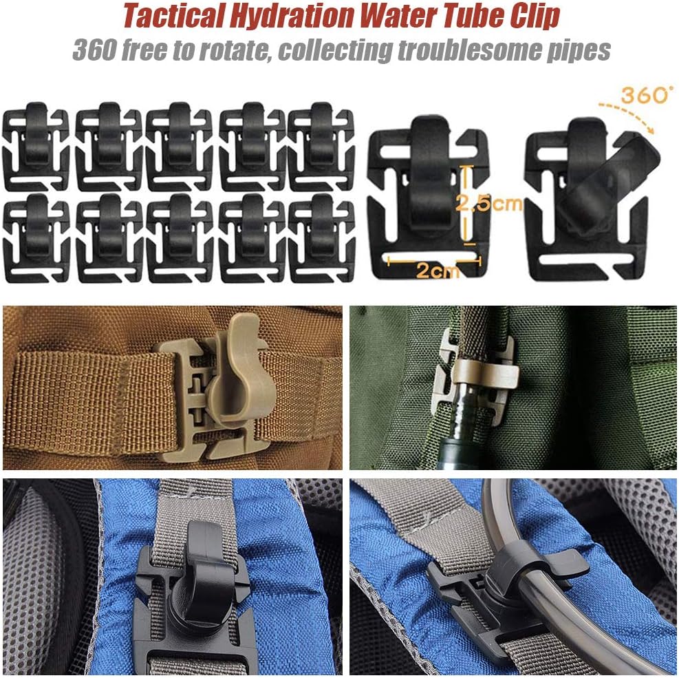 42 PCS Tactical Gear Clip Molle bing Attachments for Tactical Bags