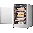 VEVOR Hot Box Food Warmer, 5-Tier Concession Warmer with Water Tray, 5 Pans, Single-Door and Adjustable Shelves, Stainless Steel Food Warmer Cabinet, Ideal for Storing Pizza, Chicken, Restaurant