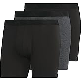 adidas mens Boxer Brief Underwear (3-pack) Luxe Comfort Ultra Soft Rayon Blend