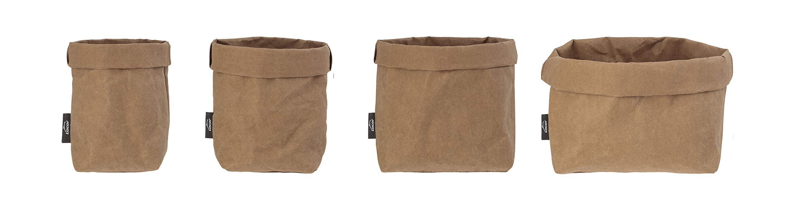 Lacor 63478 Natura 63478 Brown Bread Bin, 15 x 15 cm, Natural Virgin Fibre