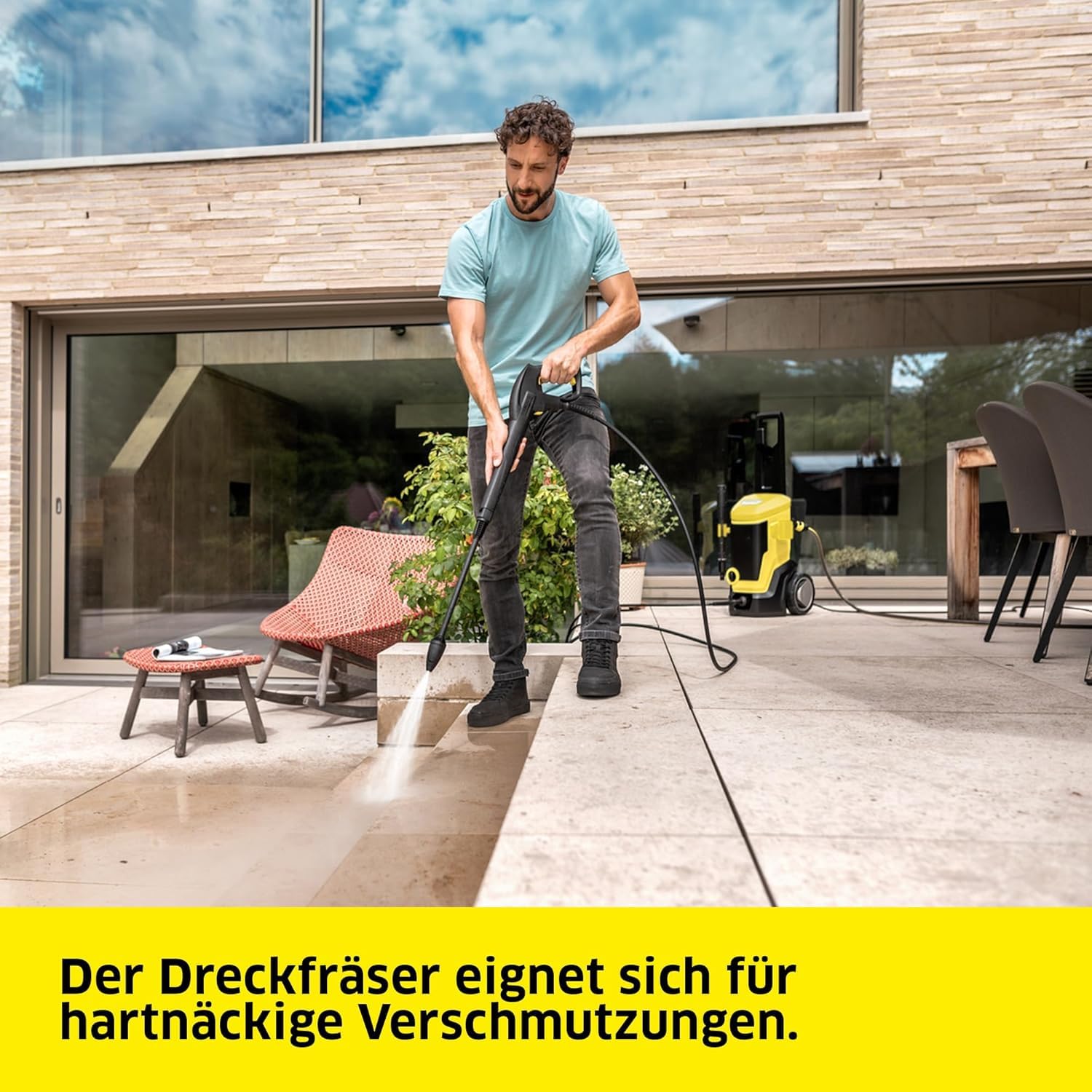 Kärcher Hochdruckreiniger K 7 WCM FJ, Druck: max. 180 bar, Fördermenge: max. 600 l/h, Flächenleistung: 60 m²/h, inkl. Schaumdüse für höchste Schmutzlösekraft, gelb 4