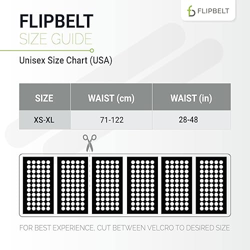 FlipBelt Zipper Adjustable Tubular Running Belt for Phones, USA