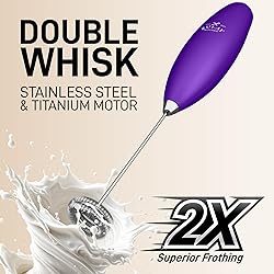 Zulay Kitchen Whisk Milk Frother with 4 Duracell
