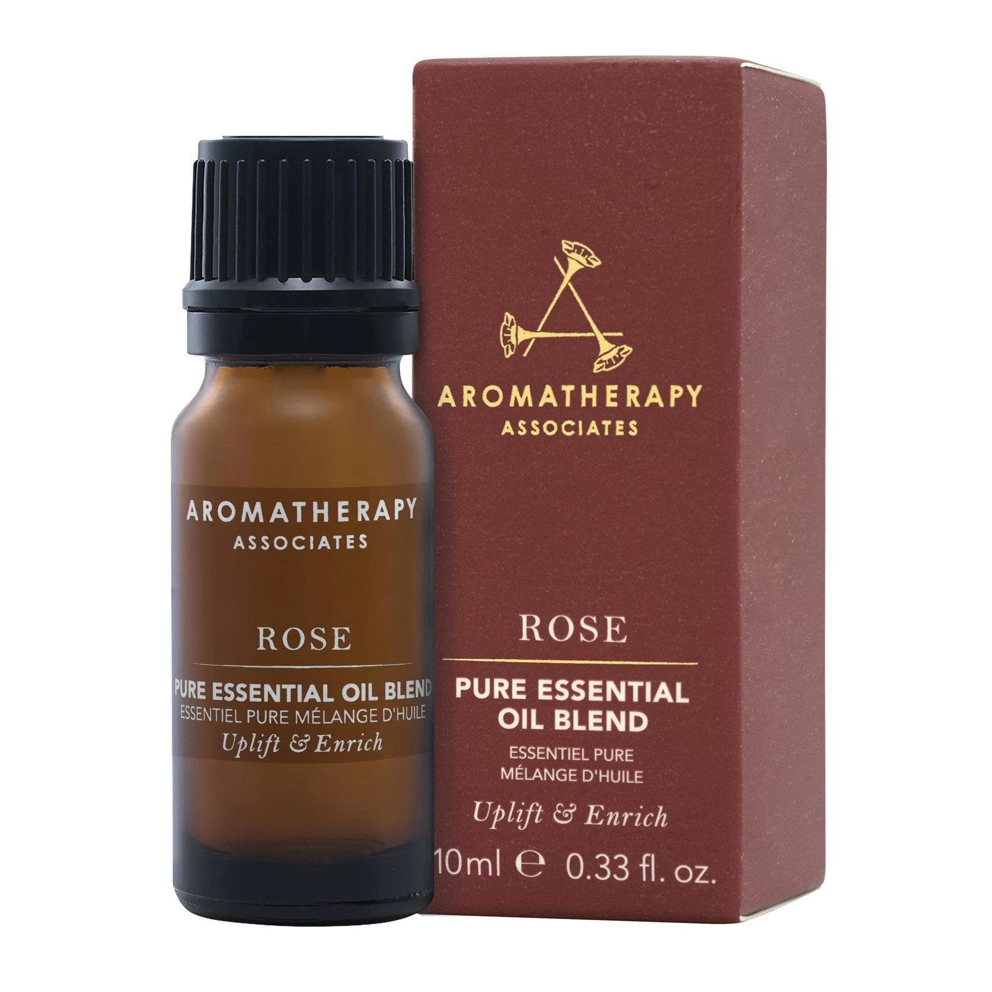 Aromatherapy Associates Rose Pure Essential Oil Blend 10ml - Uplifting Damask Rose, Harmonizing Geranium, Skin Conditioning Palmarosa, Positive, Optimistic