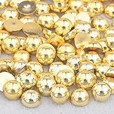 1000PCS 8mm Flatback Pearls for Crafting Gold, Imitation Half Round Pearl Beads Bulk for Crafts Project, Half Flat Back Pearls for DIY Making Crocs Tumblers Shoes Cups Wedding