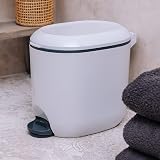 Addis Premium Deluxe Bathroom Pedal Bin 3.5 L Inner Removable Bucket Light Grey view 2