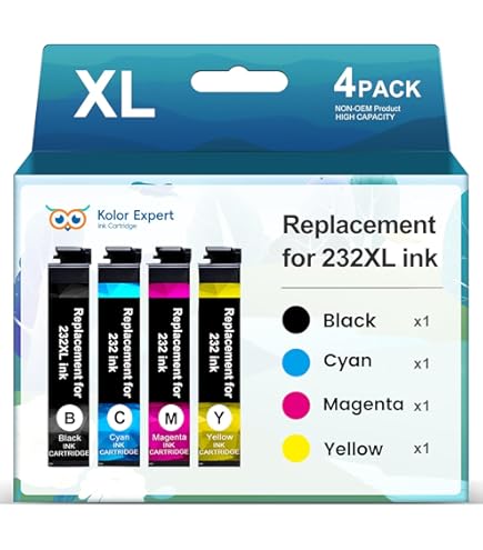 Amazon.com: Kolor Expert 232XL Black Ink Cartridges Replacement