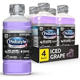 Pedialyte AdvancedCare Plus Electrolyte Drink, Iced Grape, 1 Liter, 4pk | Hydration drinks for adults &amp; kids to restore electrolytes when they are dehydrated due to vomiting, diarrhea, fever, or flu