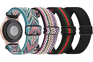 DKGKOO Quick Release Adjustable Stretchy Watch Band - Choice of Width - 18mm, 19mm, 20mm, 22mm Elastic Watch Straps Solo Loop Sport Nylon Replacement Wristband
