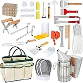 Beekeeping Supplies - Beehive Starter Kit, Bee Keeping Supplies-All Beekeeping Tools and Equipment, Bee Smoker Kit for Beekeeping for Beginners and Professionals (32Pcs Beekeeping Supplies Kit)