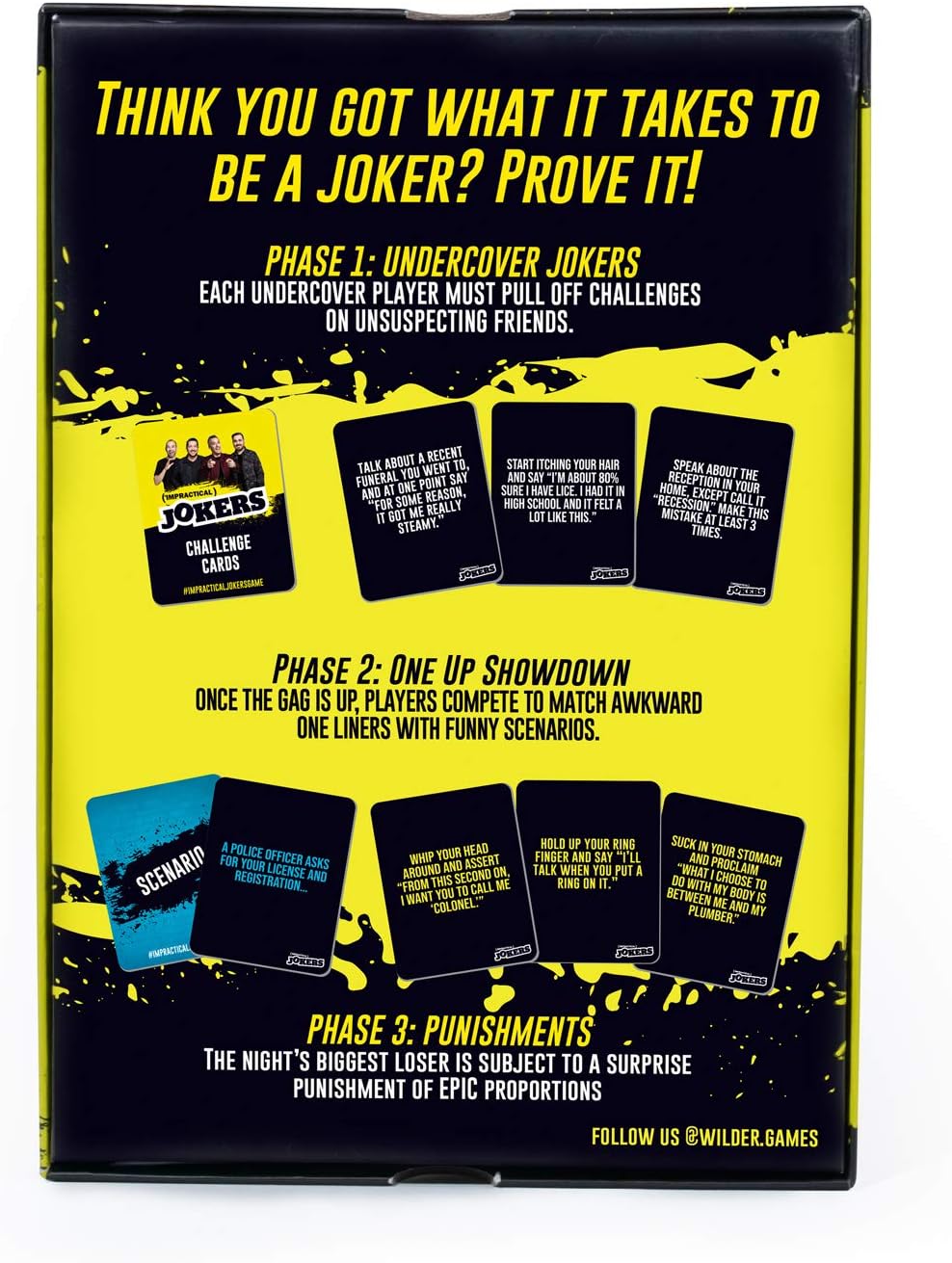 Wilder Toys Impractical Jokers: The Game-Box of Challenges for Ages 17+, Multicolor, 10 inches x 10 inches x 2 inches - Image 3
