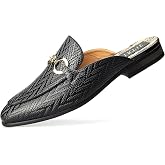 JITAI Mens Mules Mens Slippers Slip-On Loafers Casual Half Loafers Shoes Mens Backless Sandals
