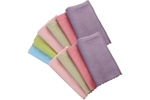 FAVOMOTO 10pcs Large Square Fish Scale Pattern Kitchen Cleaning Cloths, Thickened Multi-functional Dish