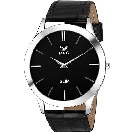 Analog Black Dial and Slim Mens Watch 1146-BK