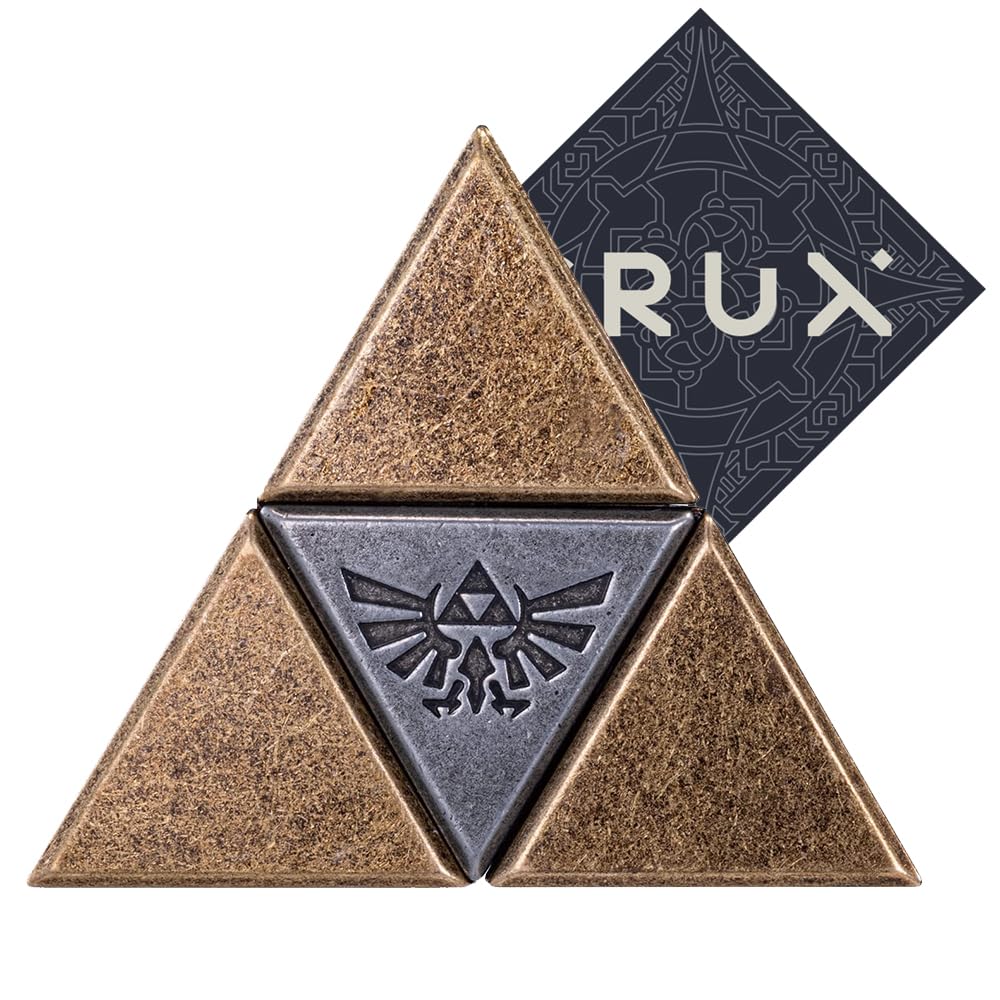 Hanayama Triforce Puzzle - Level 5 of 6 - Very Difficult Puzzle - Includes Crux Sticker