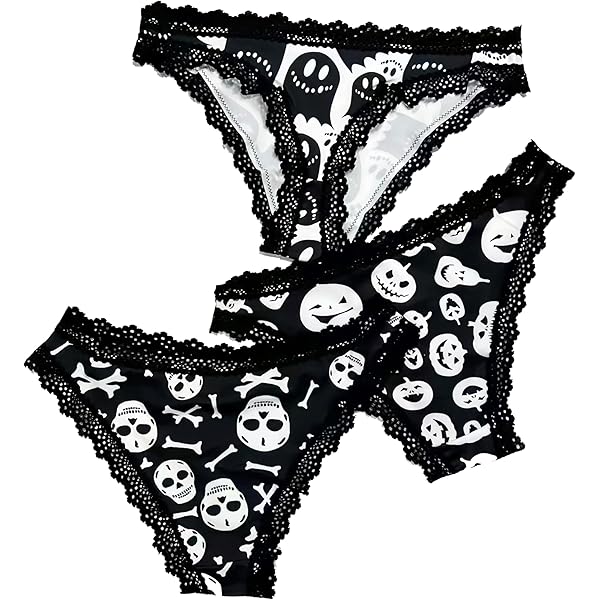 WDIRARA Women's Plus Size 3 Pack Gothic Print Hipster