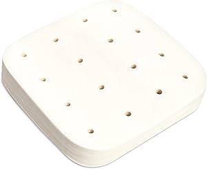 Air Fryer Liners, White Parchment Paper (6.5 x 6.5 In, 200 Pack)