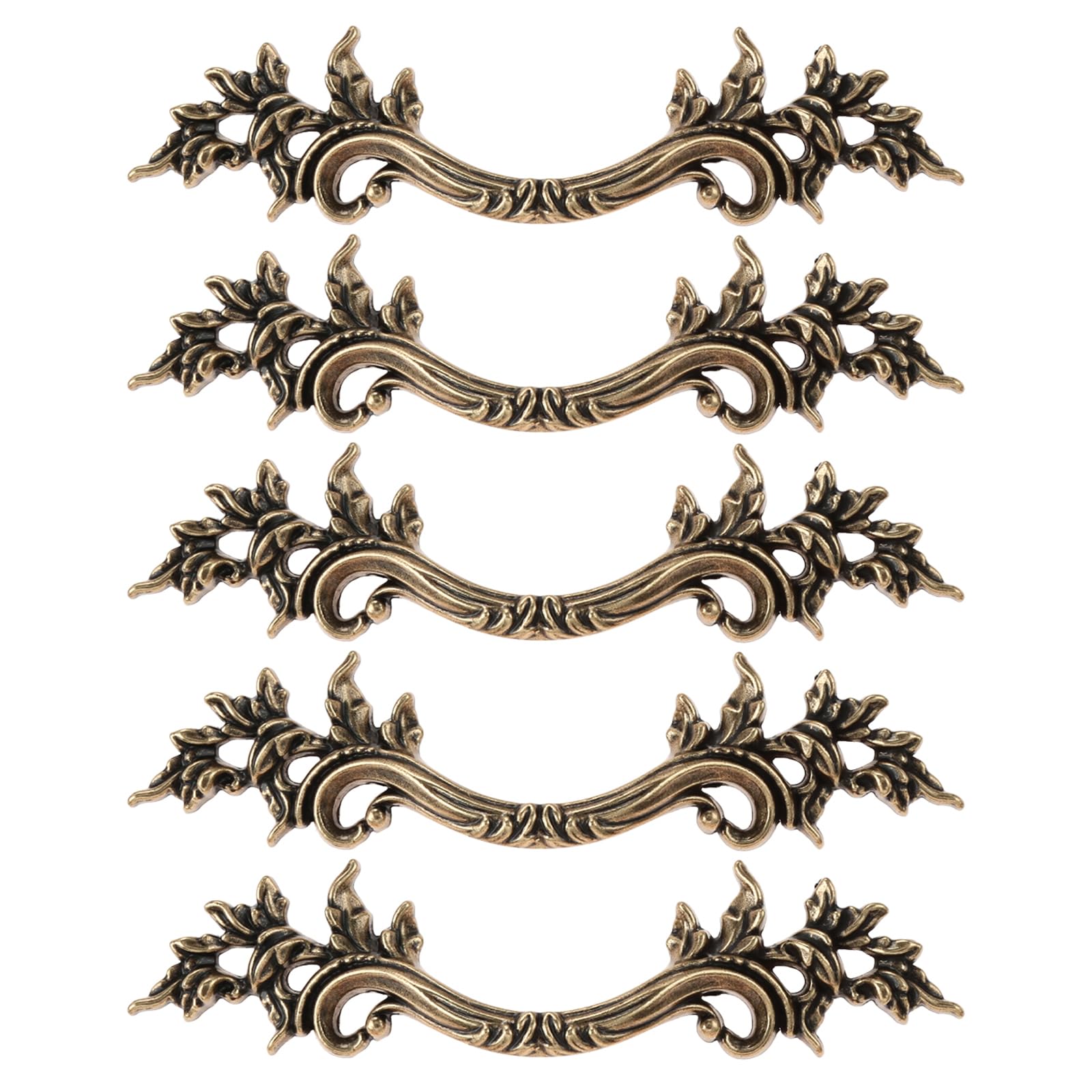 Mgoodoo 5Pcs Pull Handle for Dresser Cupboard Closet Drawer Handle Pulls Cabinet Door Knob Furniture Hardware European Style Vintage Bronze — image 1