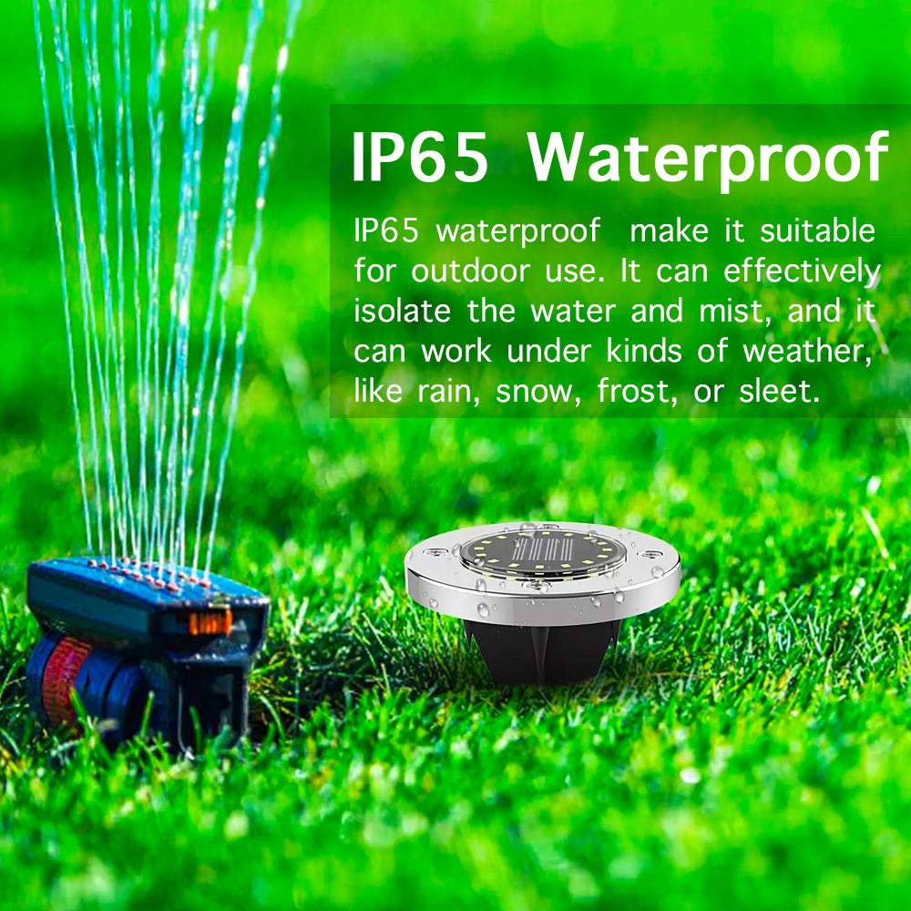 Solar Garden Lights,8LED Outdoor Lights for Yard Pathway Walkway - Warm White (4 Pack)