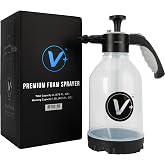 VIKING V+ Foam Pump Sprayer for Cars, 1.25L Working Capacity | Car Cleaning Kit and Car Detailing Kit, Foaming Spray Bottle with Trigger Lock, Adjustable Nozzle, Clear Canister