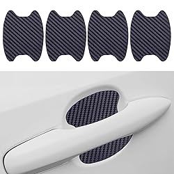 ASUBHA 4PCS Carbon Fiber Anti-Scratches Car Door