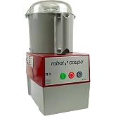 Robot Coupe R2B Food Processor Cutter and Mixer, 1 HP, 120v | Gray/Red/Clear polycarbonate unit. Ideal for Commercial Kitchen Use, featuring a magnetic safety system and motor brake