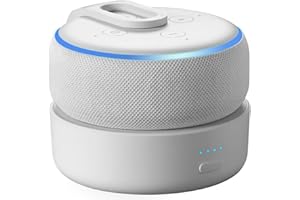 Battery Base for Dot 3rd Generation, GGMM D3+ Portable Dot Battery Base 3rd Gen, 16 Hours Playtime, White (Not Include The Speaker or Power Cord)
