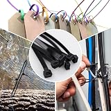 LAMXD 100 Pack Black Heavy Duty Cable Ties Large 300mm Strong Nylon Zip Tie view 5