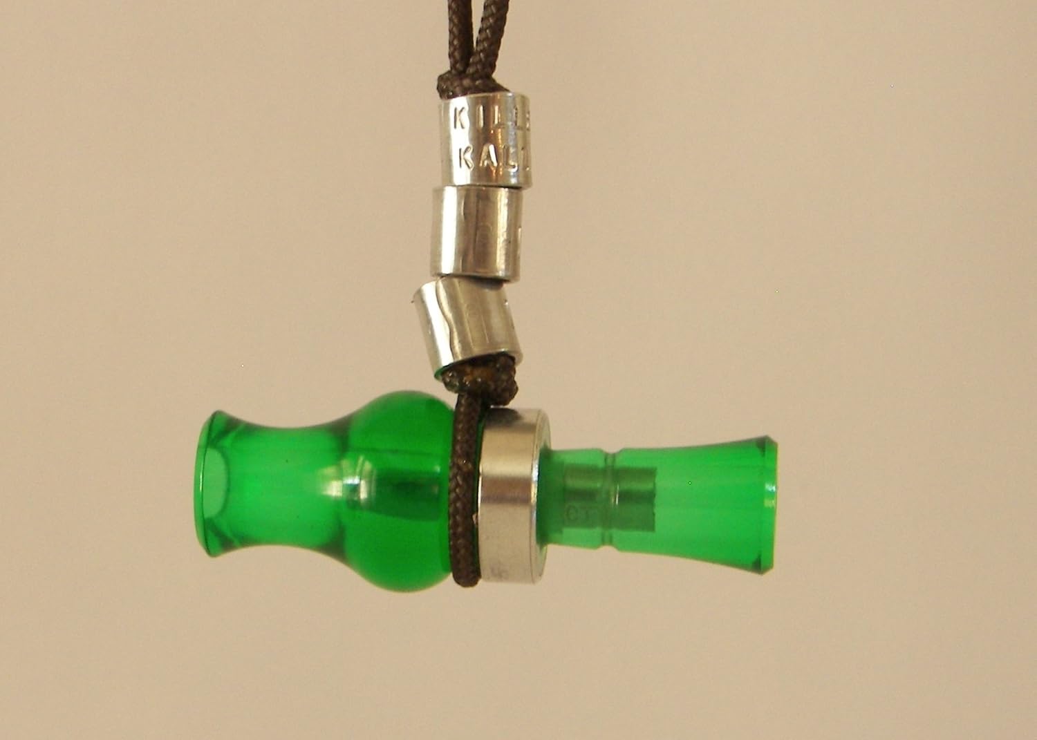 KillerKallz Working Mini Wood Duck Call Necklace (Green