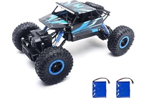 Cheerwing 1:18 Rock Crawler 2.4Ghz Remote Control Car 4WD Off Road RC Monster Truck 2 Battery (Blue)