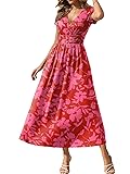 Gracyoga Womens Summer Wrap Dresses Fall Midi Swing