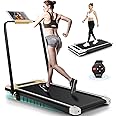 ANCHEER Under Desk Treadmill with Incline, 3 in 1 Walking Pad with Remote Control, 2.5HP Folding Treadmill for Home, 300lbs Weight Capacity Quiet Jogging Running Electric Machine