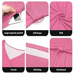 Runwind Plus Size Dress for Women 3/4 Sleeve V Neck