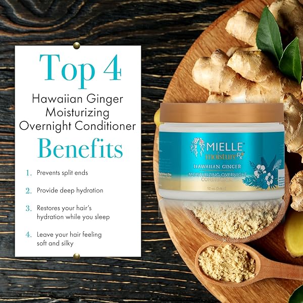 MIELLE ORGANICS MOISTURE RX HAWAIIAN GINGER MOISTURIZING OVERNIGHT CONDITIONER
