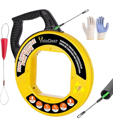 50' Fish Tape and Electrical or Communication Wire Puller - Amazon.com 50' Fish Tape and Electrical or Communication Wire Puller - Amazon.com