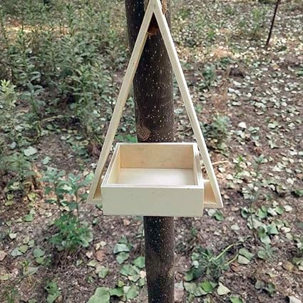 Cacoffay Wooden Home Bird Feeders For Outside Bird House