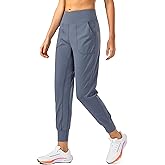 Soothfeel Women's Joggers with Zipper Pockets Petite/Regular/Tall High Waisted Athletic Workout Yoga Pants Joggers for Women