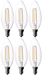 Bioluz LED 4W Filament Candelabra Bulb, E12 Base