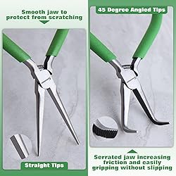 SPEEDWOX 2PCS Mini Bent Needle Nose Pliers With